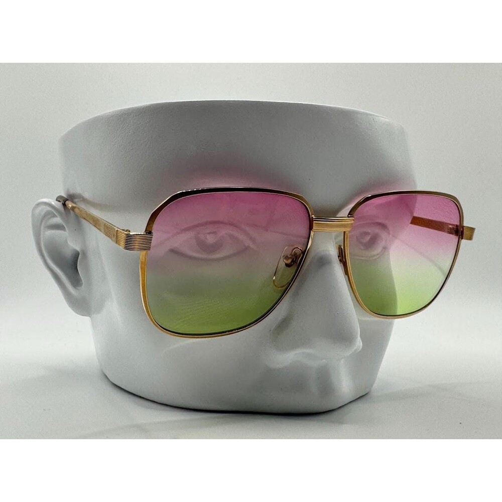NEW Vintage Oversize Sunglasses | Non RX Square Gold Style Watermelon Lens #745